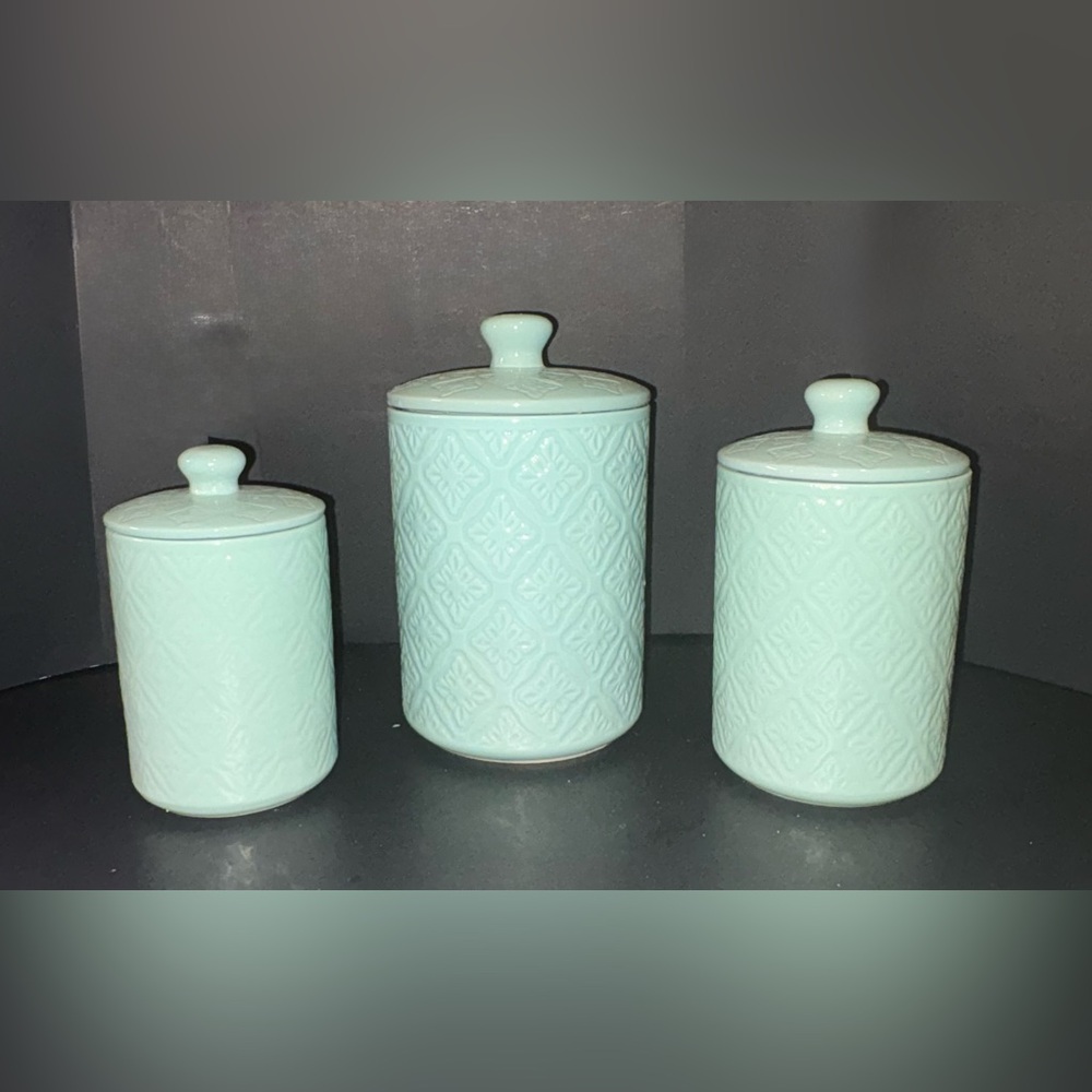 Elegant Sage Ceramic Canister Set